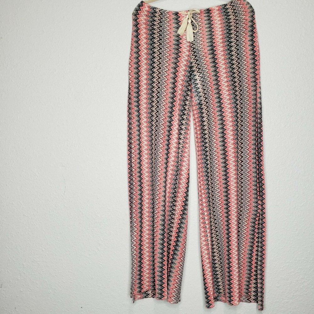 Aakaa Crochet Pants Cover-Up w/Slit Legs